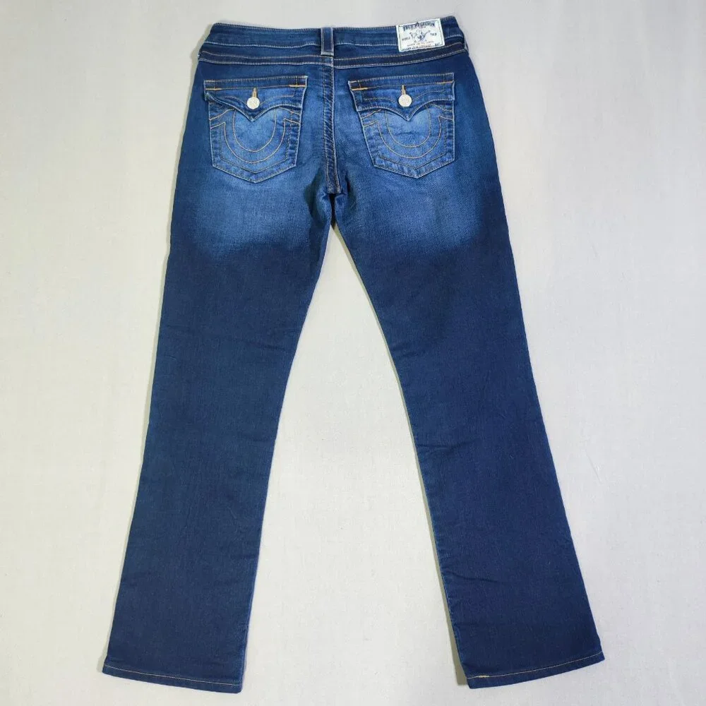 True Religion slim straight jeans women's size 29 dark wash ink blue colour - Picture 3 of 16
